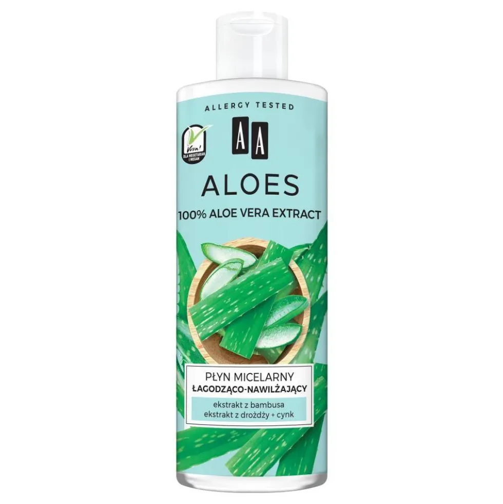 AA Aloes 100% Aloe Vera Extract płyn micelarny łagodząco-nawilżający 400ml