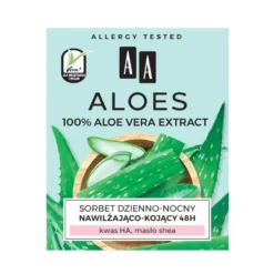 AA Aloes 100% aloe vera extract sorbet dzienno-nocny 48h nawilżająco-kojący 50ml