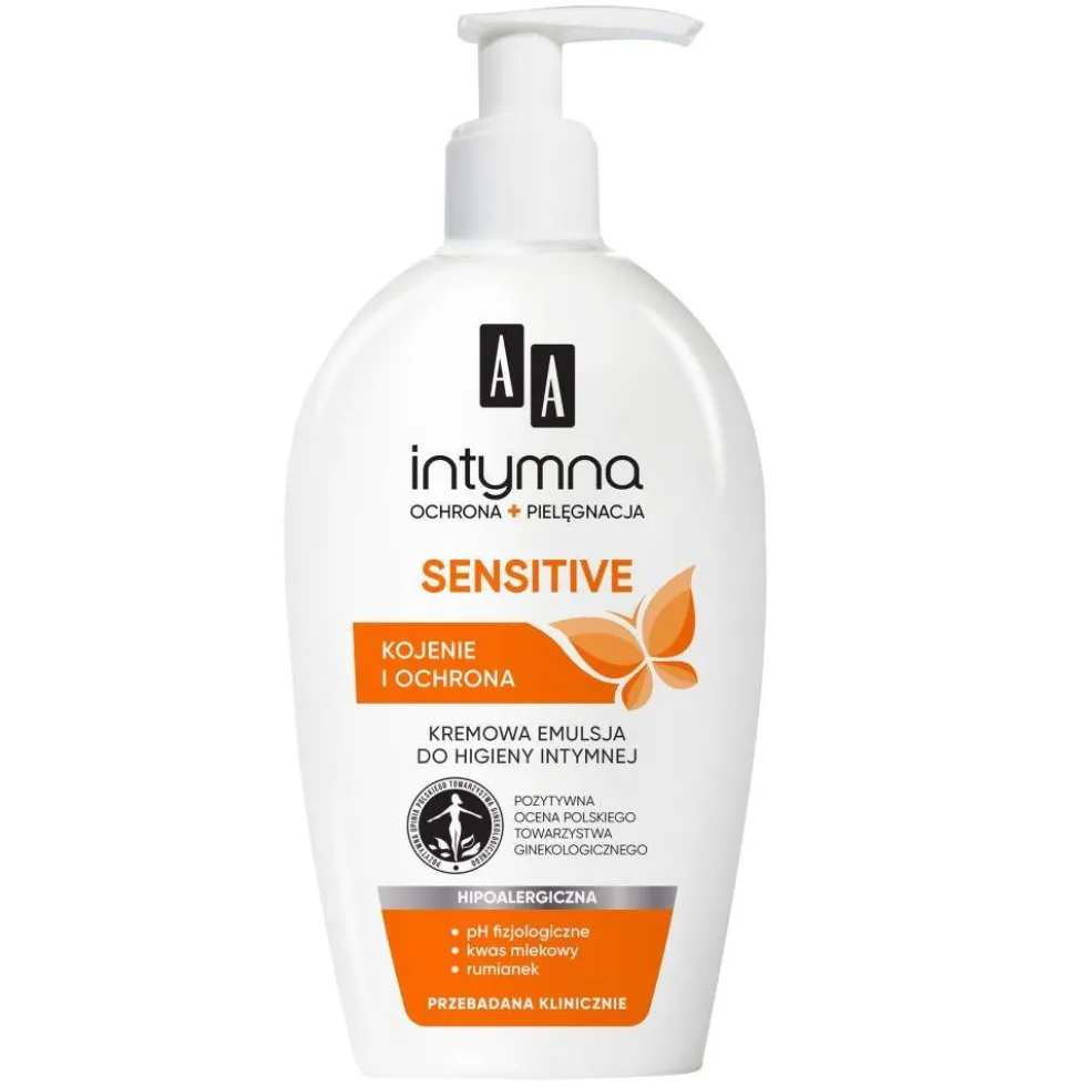 AA Intymna Ochrona&Pielęgnacja Sensitive emulsja do higieny intymnej dozownik 300ml