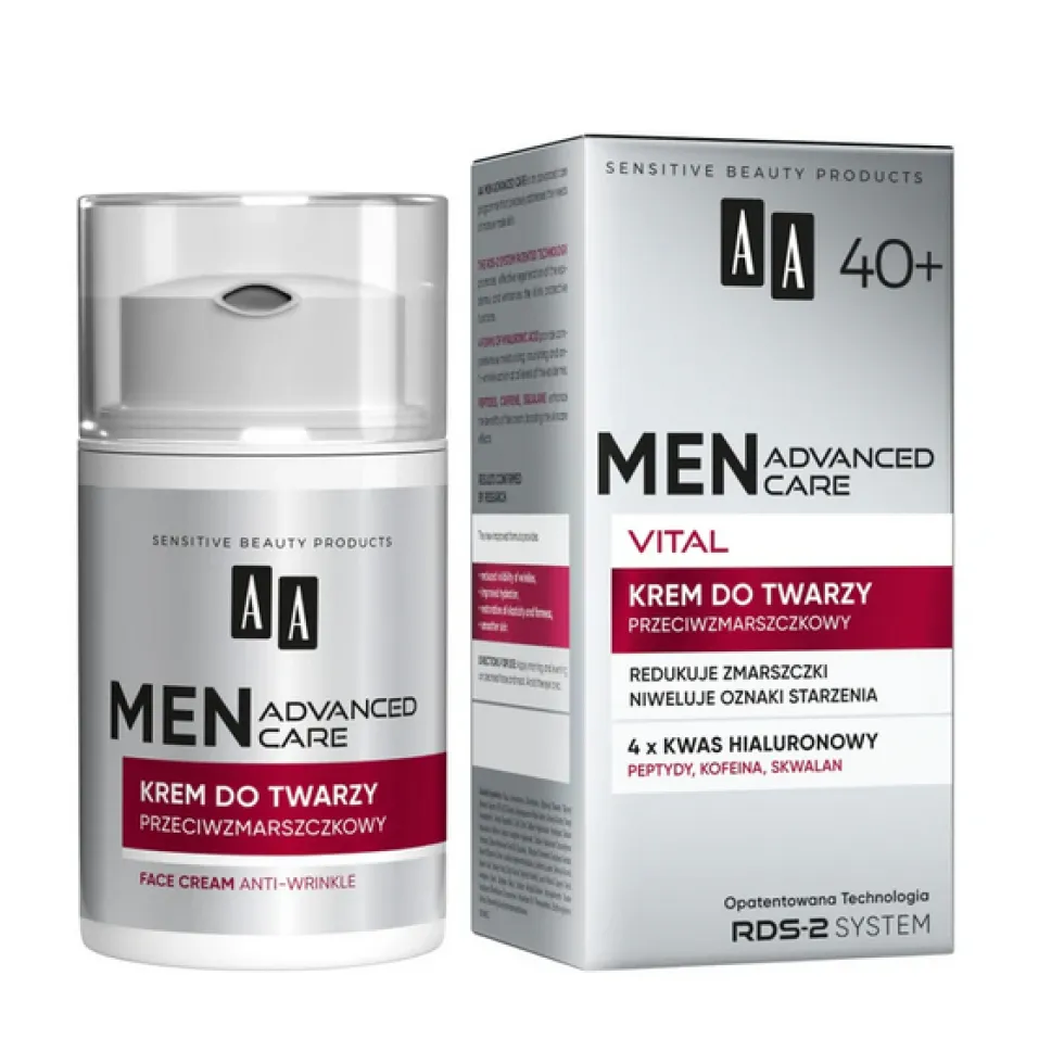 AA Men Advanced Care Vital 40+ krem do twarzy przeciwzmarszczkowy 50ml