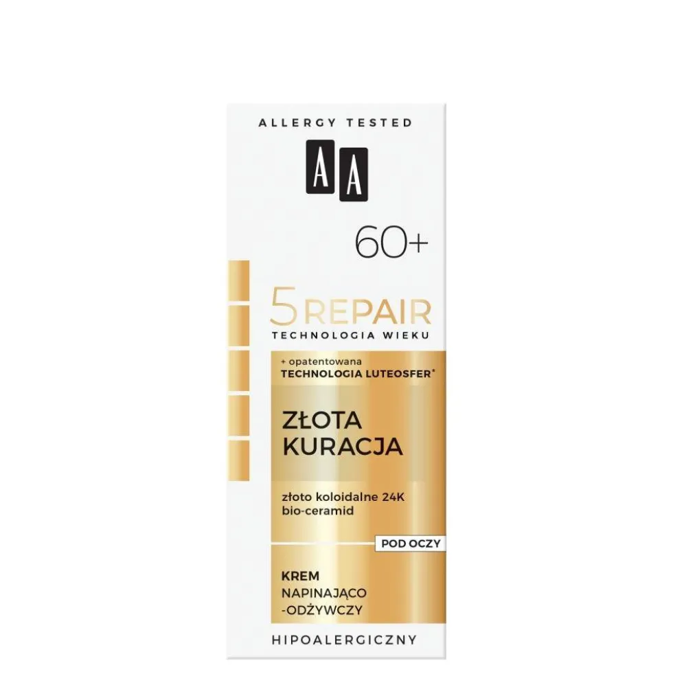 AA Technologia Wieku 5Repair 60+ Złota Kuracja krem pod oczy napinająco-odżywczy 15ml