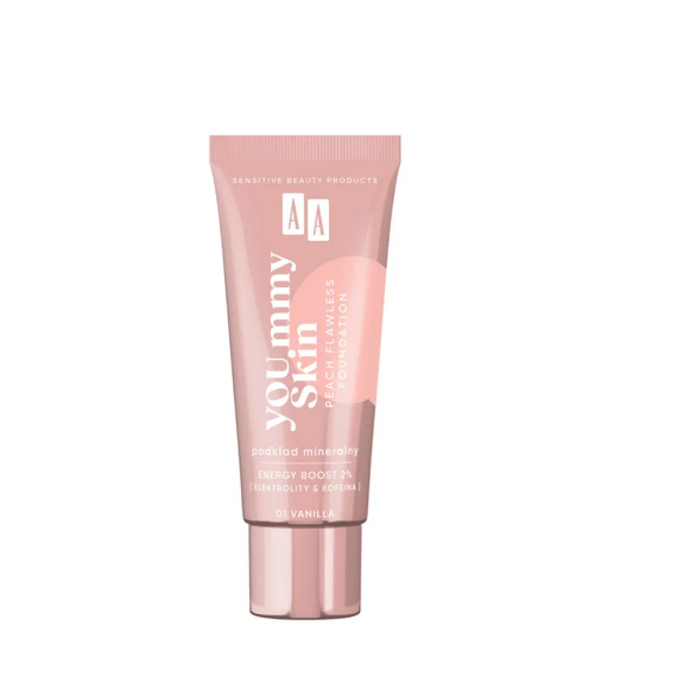 AA YOU.mmy Skin Peach Flawless Foundation podkład mineralny 01 Vanilla 30ml