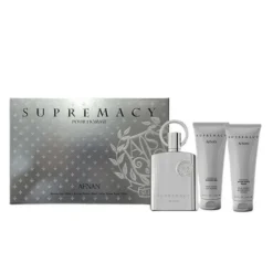 Afnan Supremacy Silver zestaw woda perfumowana spray 100ml + żel pod prysznic 100ml + balsam po goleniu 100ml