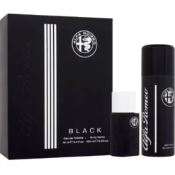 Alfa Romeo Black zestaw woda toaletowa spray 15ml + perfumowany spray do ciała 150ml