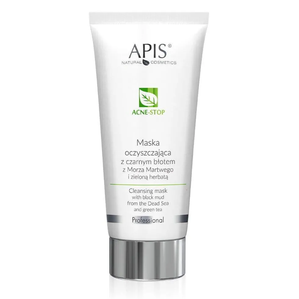 APIS Acne-Stop maska oczyszczająca z czarnym błotem z Morza Martwego i zieloną herbatą 200ml