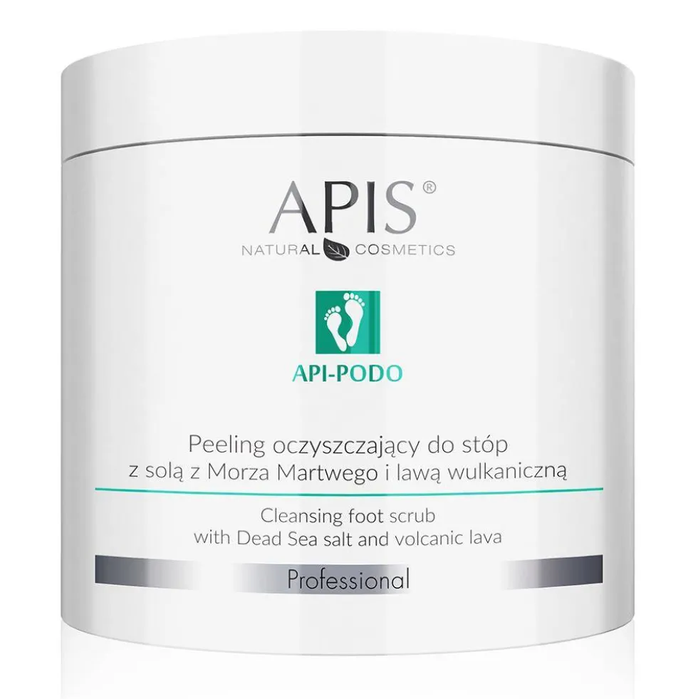 APIS Api-Podo peeling oczyszczający do stóp z solą z Morza Martwego i lawą wulkaniczną 700g