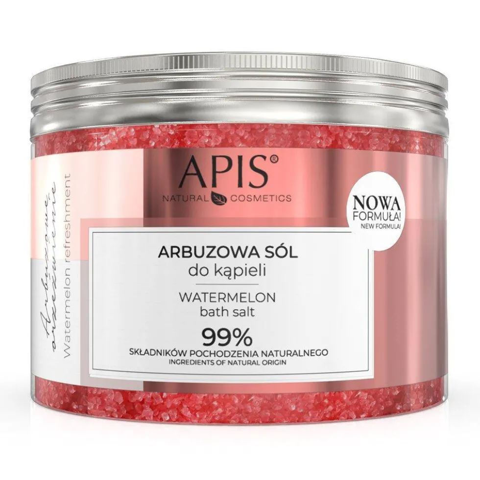 APIS Arbuzowe Orzeźwienie aromatyczna sól do kąpieli z ekstraktem z arbuza i melona 650g