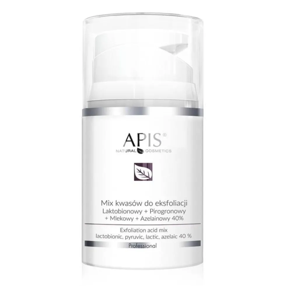 APIS Exfoliation Acid mix kwasów do eksfoliacji Laktobionowy + Pirogronowy + Mlekowy + Azelainowy 40% 50ml