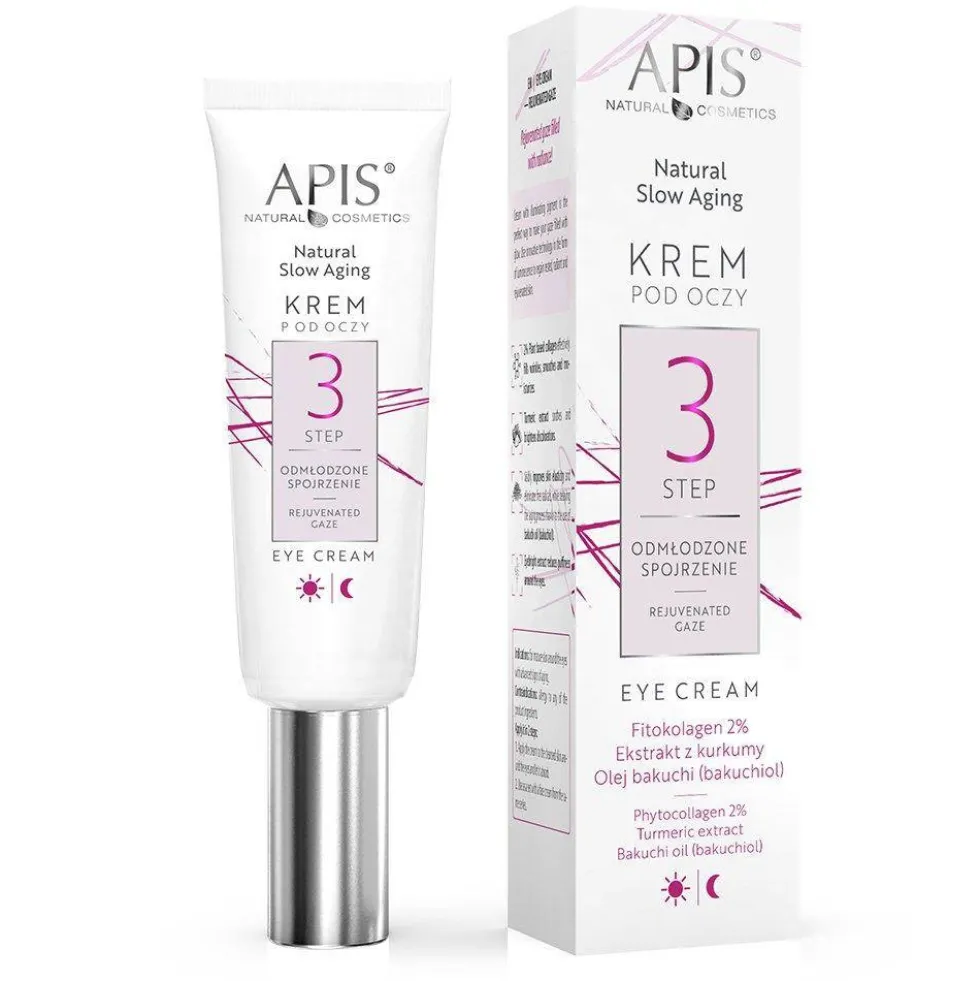 APIS Natural Slow Aging krem pod oczy step 3 odmłodzone spojrzenie 15ml