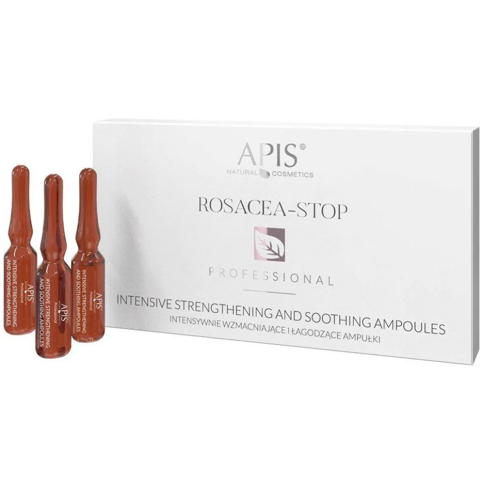 APIS Rosacea-Stop intensywnie wzmacniające i łagodzące ampułki dla cery z trądzikiem różowatym i wrażliwej 10x3ml