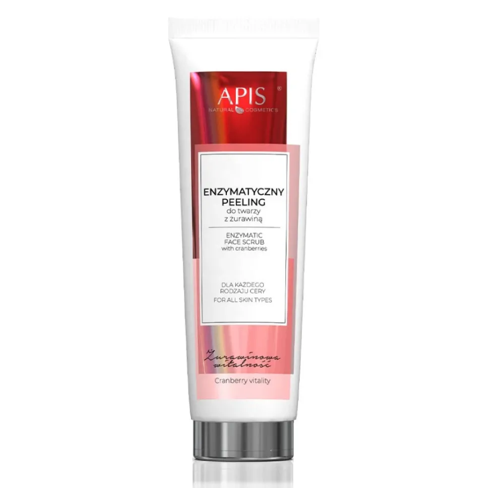 APIS Żurawinowa Witalność enzymatyczny peeling do twarzy z żurawiną 100ml