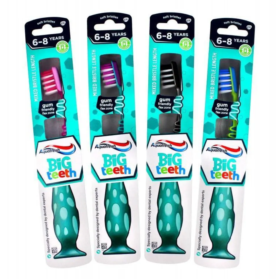 Aquafresh Big Teeth szczoteczka do zębów dla dzieci 6-8 lat Soft