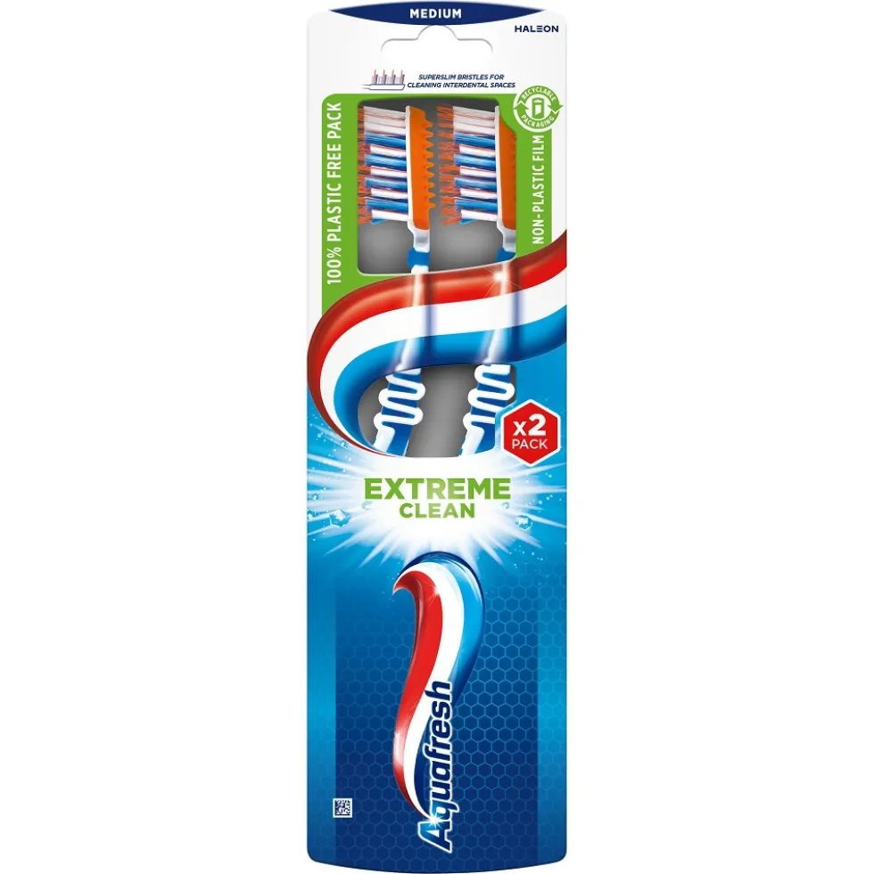 Aquafresh Extreme Clean szczoteczka do zębów Medium 2szt.