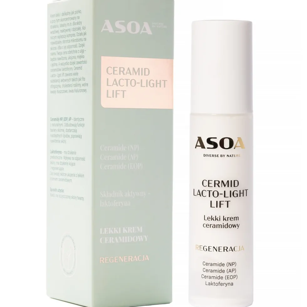Asoa Ceramid Lacto-Light Lift lekki krem ceramidowy 50ml