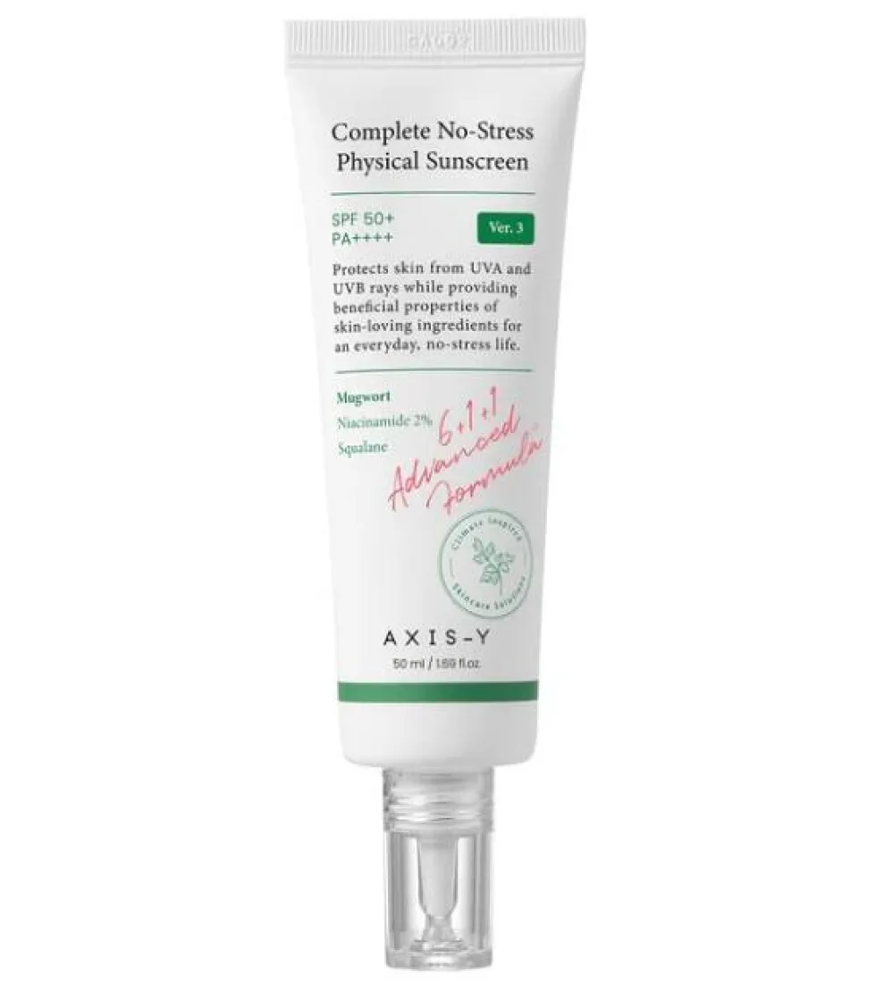 AXIS-Y Complete No-Stress Physical Sunscreen V.3 SPF50+/PA++++ krem do twarzy z filtrami fizycznymi 50ml