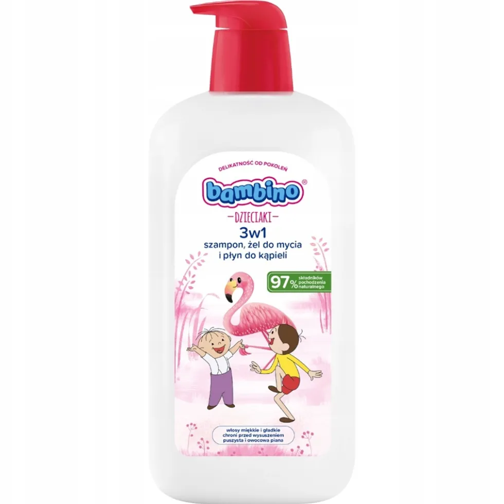 Bambino Dzieciaki 3w1 szampon żel pod prysznic i płyn do kąpieli Flaming 1000ml