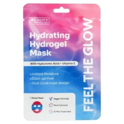 Beauty Formulas Hydrating Hydrogel Mask hydrożelowa maska odżywcza z kwasem hialuronowym i witaminą E 1szt.
