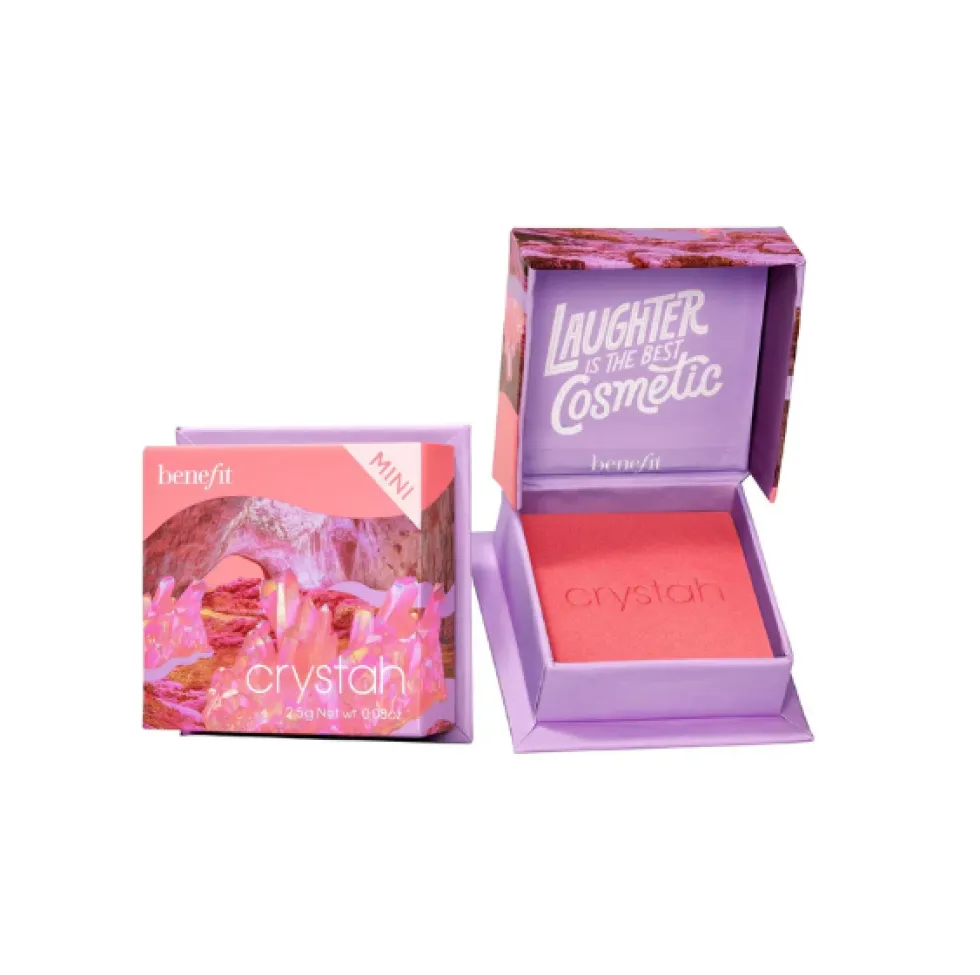 Benefit Crystah Mini Strawberry Pink Blush róż do policzków w odcieniu różowo-truskawkowym 2.5g
