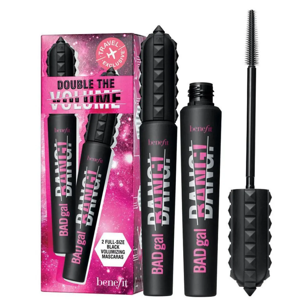 Benefit Double The Volume Travel Set zestaw pogrubiający tusz do rzęs Black 2x8.5g