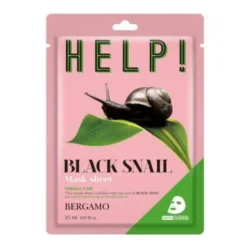 BERGAMO Help Sheet Mask maska do twarzy z Black Snail 25ml