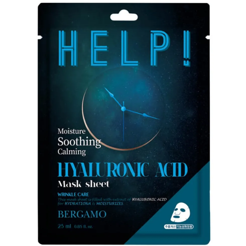 BERGAMO Help Sheet Mask maska do twarzy z Hyaluronic A 25ml