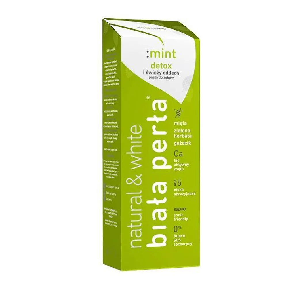 Biała Perła Mint pasta do zębów bez fluoru 75ml