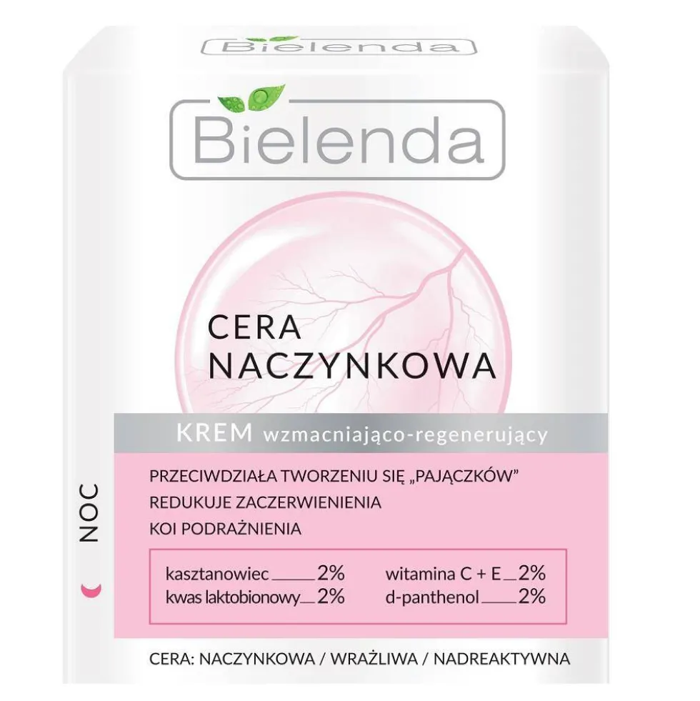 Bielenda Cera Naczynkowa krem wzmacniająco-regenerujący na noc 50ml