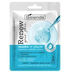 Bielenda Renew Your Skin maska w płacie - intensywne nawilżenie i ukojenie 17g