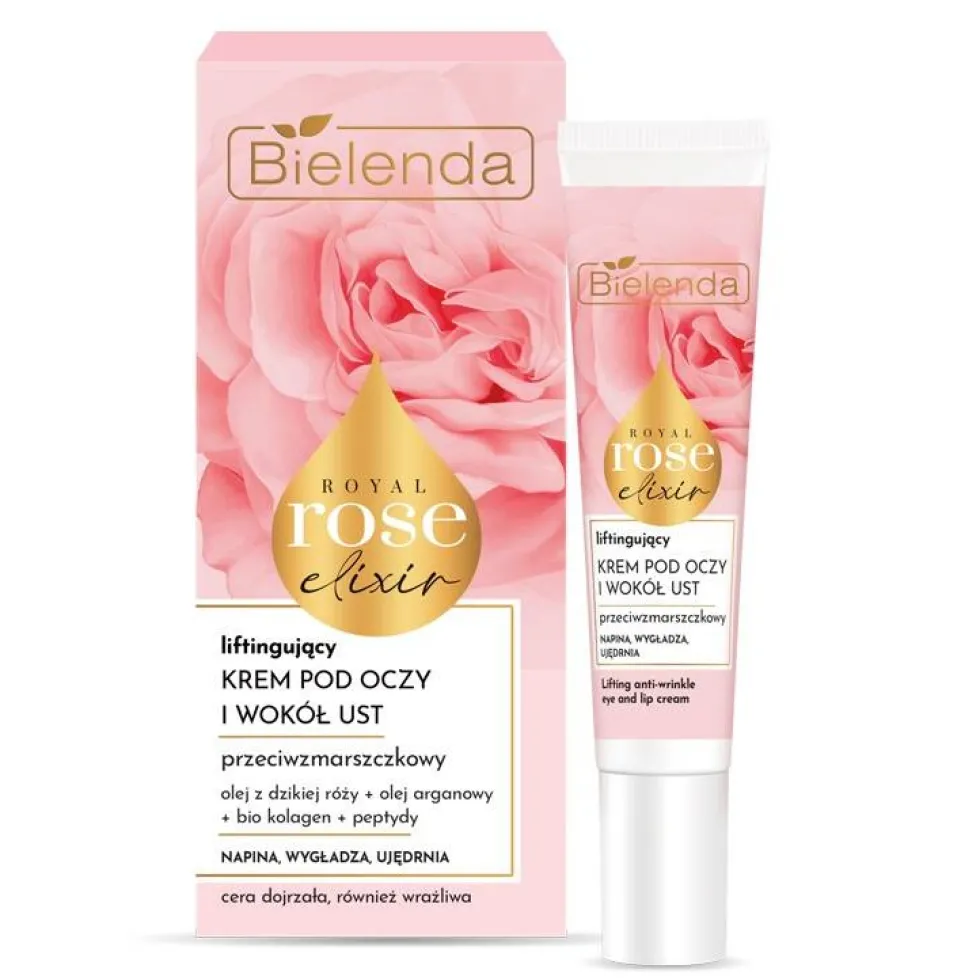 Bielenda Royal Rose Elixir przeciwzmarszczkowy krem liftingujący pod oczy i wokół ust 15ml