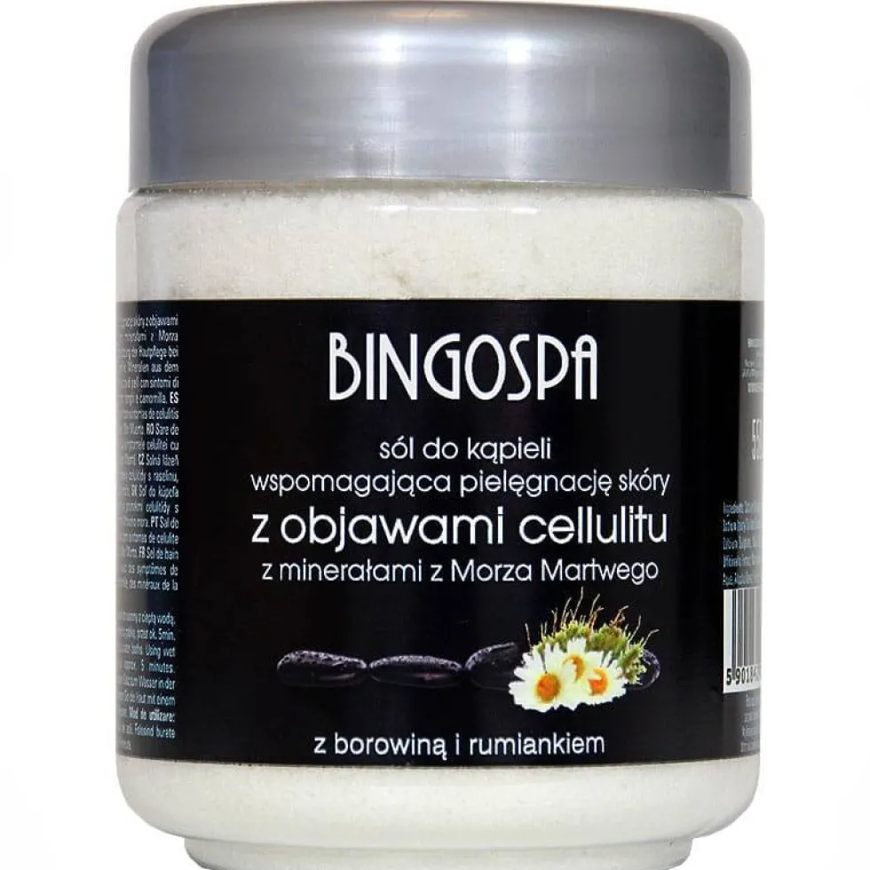 BingoSpa Antycellulitowa sól do kąpieli z minerałami z Morza Martwego i borowiną 550g