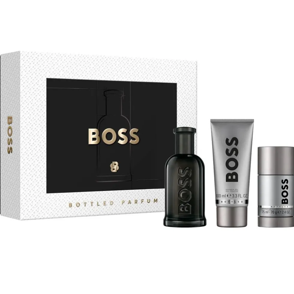 Boss Boss Bottled perfumy 100ml + żel pod prysznic 100ml + sztyft 75ml
