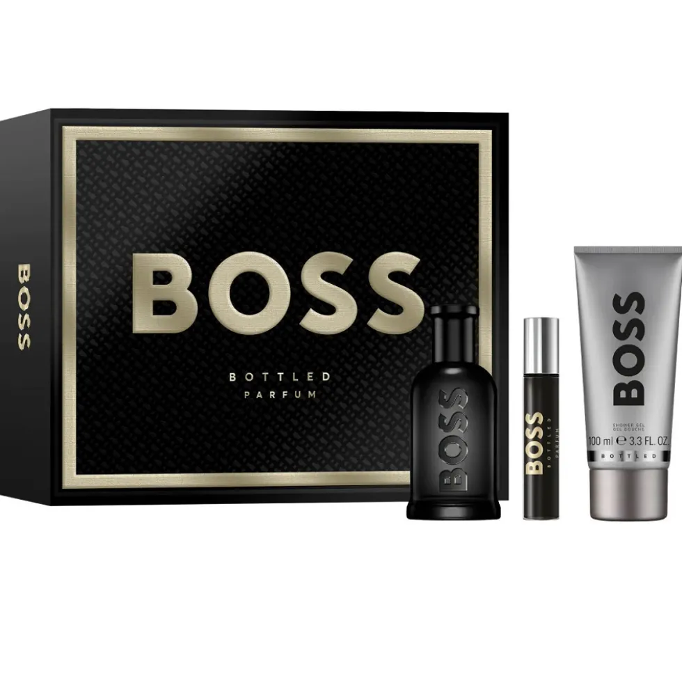 Boss Boss Bottled zestaw perfumy spray 100ml + żel pod prysznic 100ml + perfumy spray 10ml