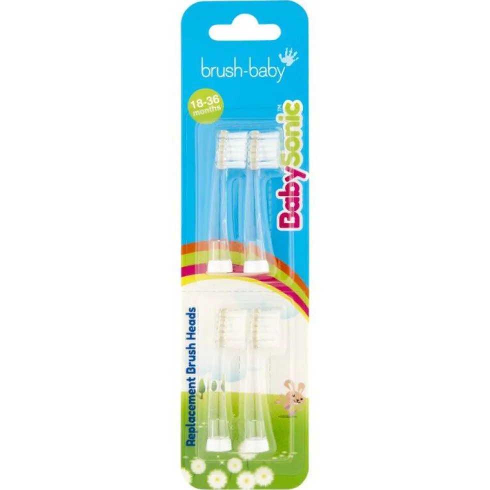 Brush-Baby BabySonic końcówki do szczoteczki sonicznej 18-36m 4szt.