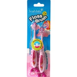 Brush-Baby FlossBrush miękka szczoteczka do zębów dla dzieci 3-6 lat 2szt