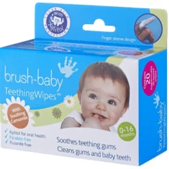 Brush-Baby TeethingWipes gaziki higieniczne z rumiankiem dla dzieci 0-16m 20szt.
