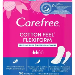 Carefree Cotton Feel Flexiform wkładki higieniczne nieperfumowane 56szt