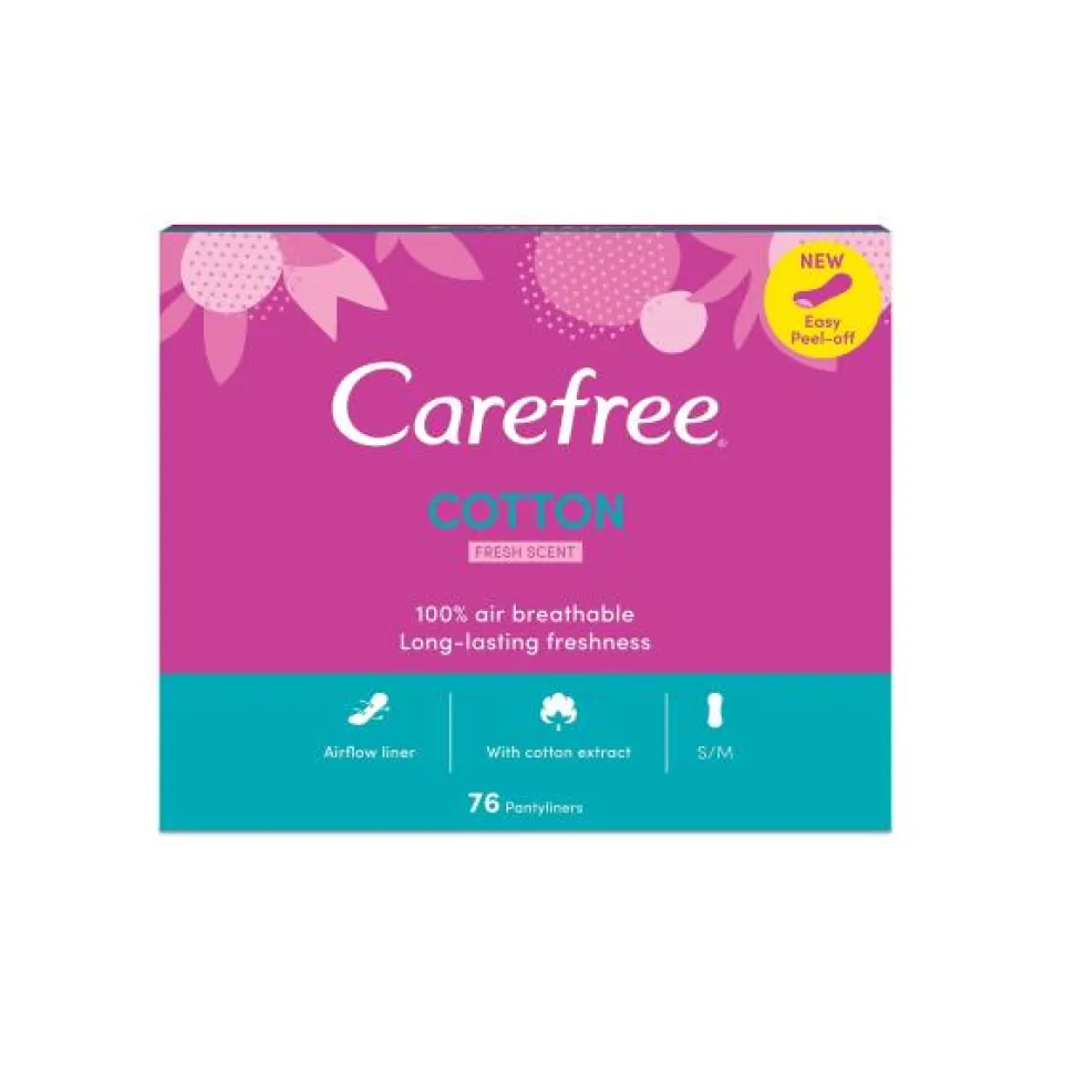 Carefree Cotton wkładki higieniczne świeży zapach 76szt