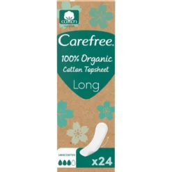 Carefree Organic Cotton Long wkładki higieniczne 24szt