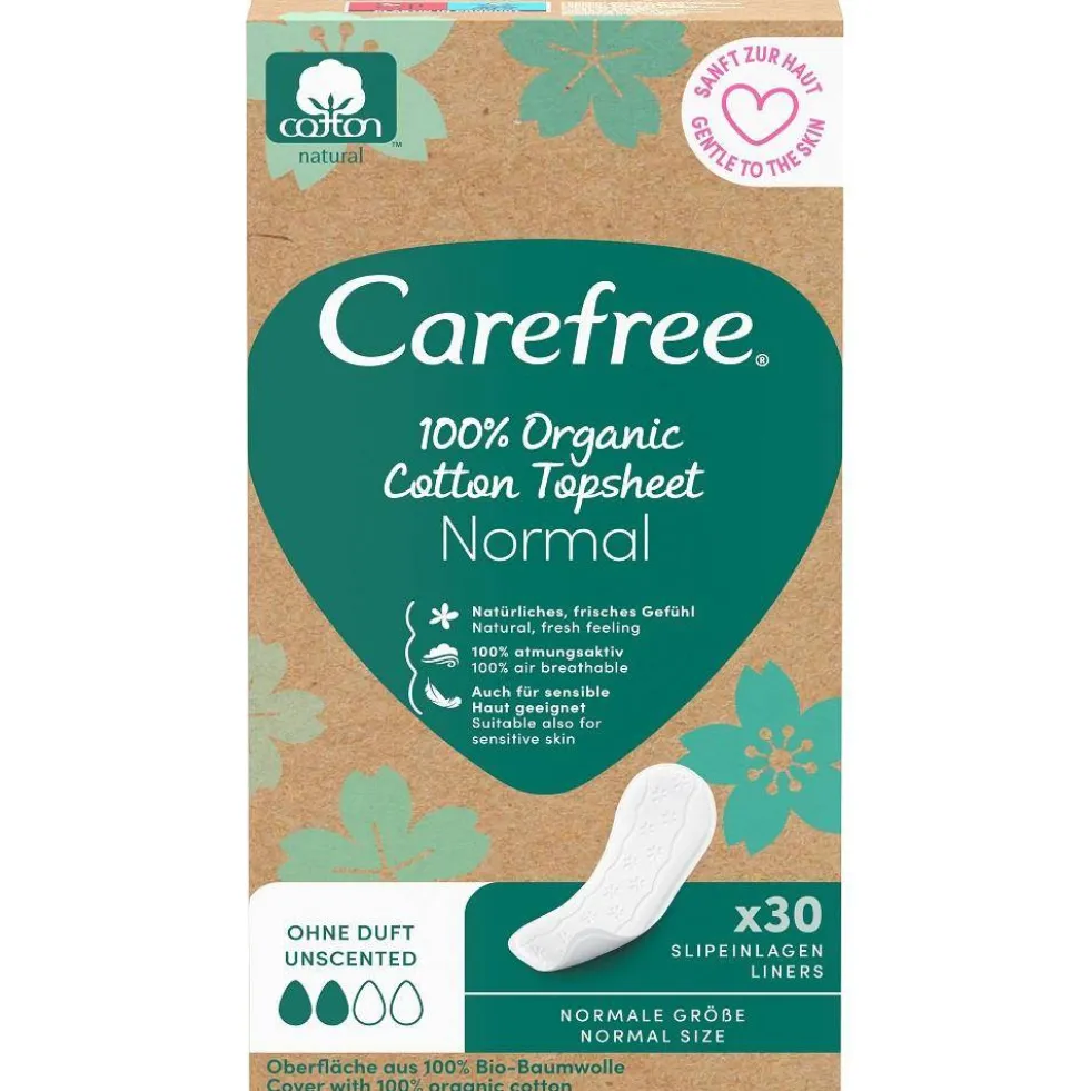 Carefree Organic Cotton Normal wkładki higieniczne 30szt