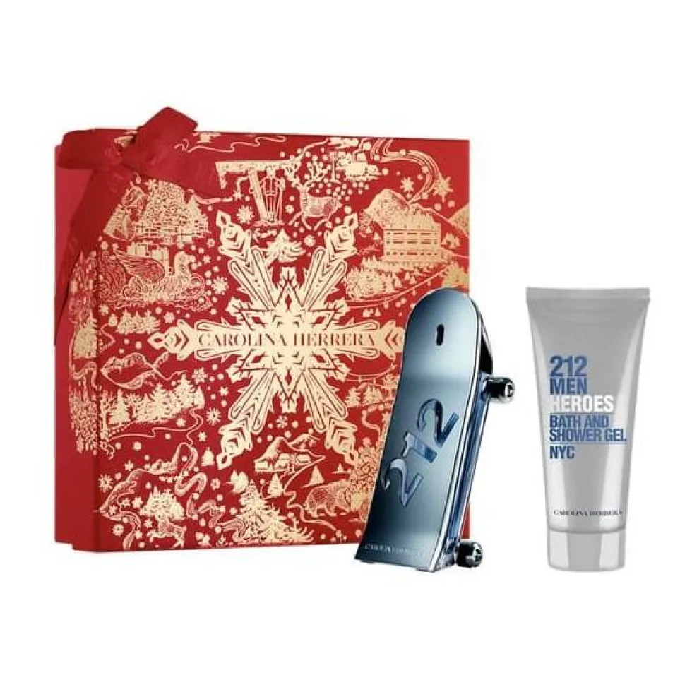 Carolina Herrera 212 Heroes Forever Young Men zestaw woda toaletowa spray 90ml + żel pod prysznic 100ml