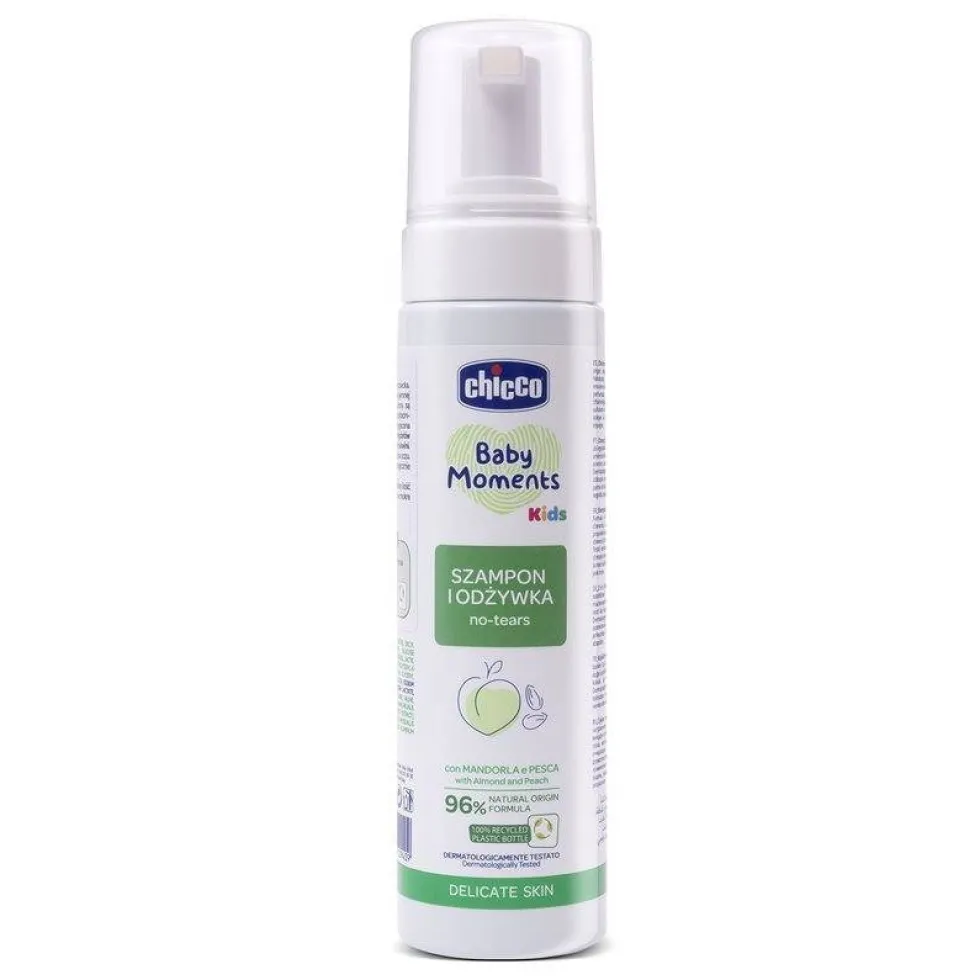 Chicco Baby Moments Kids szampon i odżywka dla skóry delikatnej 0m+ 150ml