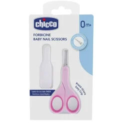 Chicco Baby Nail Scissors nożyczki z osłonką 0m+ Różowe