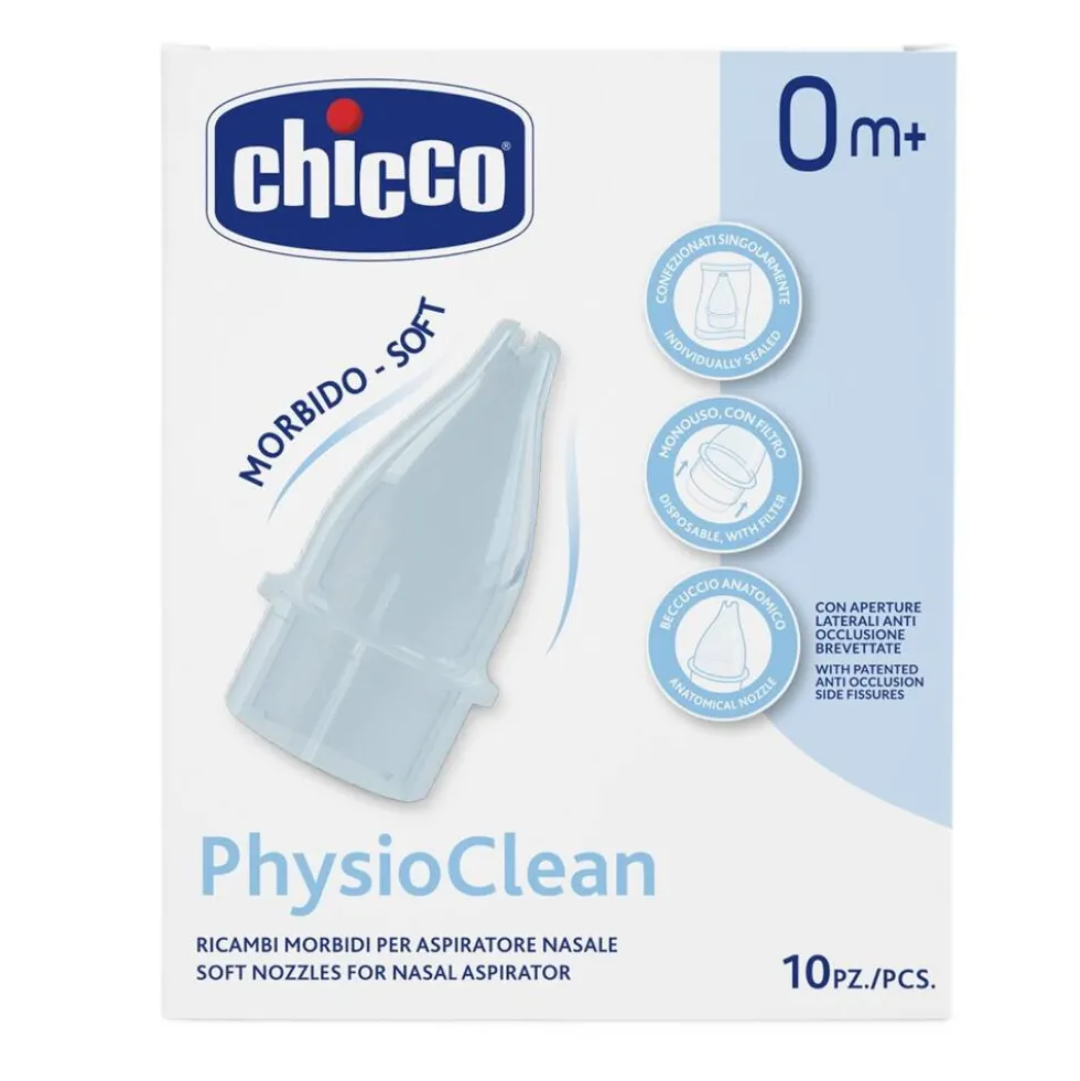 Chicco PhysioClean końcówki do aspiratora do nosa 10szt.