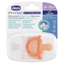 Chicco PhysioForma Luxe smoczek silikonowy uspokajający 16-36m Pomarańczowy 2szt.