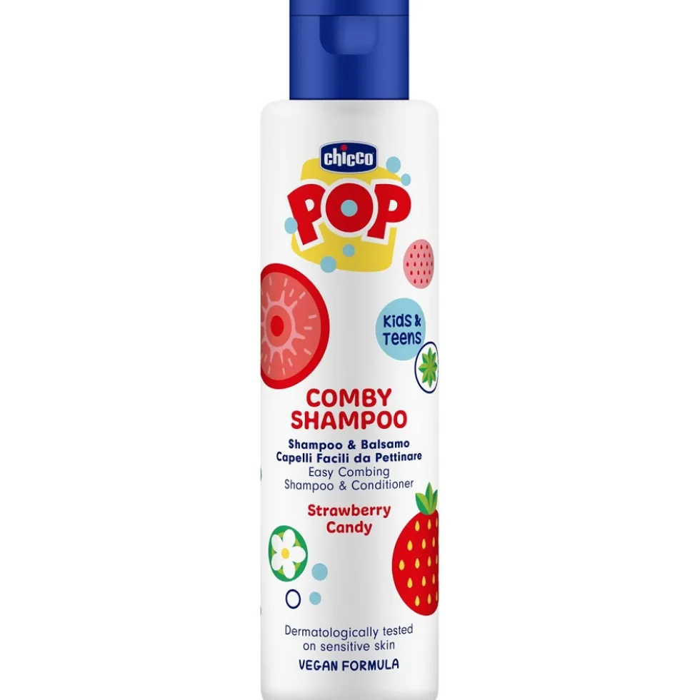 Chicco Pop szampon i odżywka 2w1 o zapachu cukierków truskawkowych 250ml
