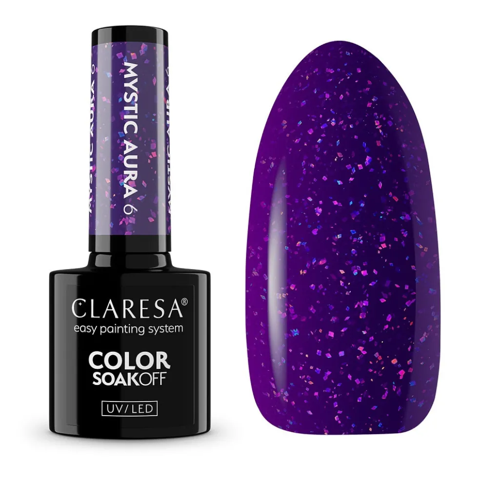 Claresa Color Soak Off UV/LED Mystic Aura lakier hybrydowy 6 5g