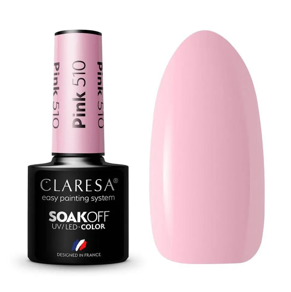 Claresa Color Soak Off UV/LED Pink lakier hybrydowy 510 5g