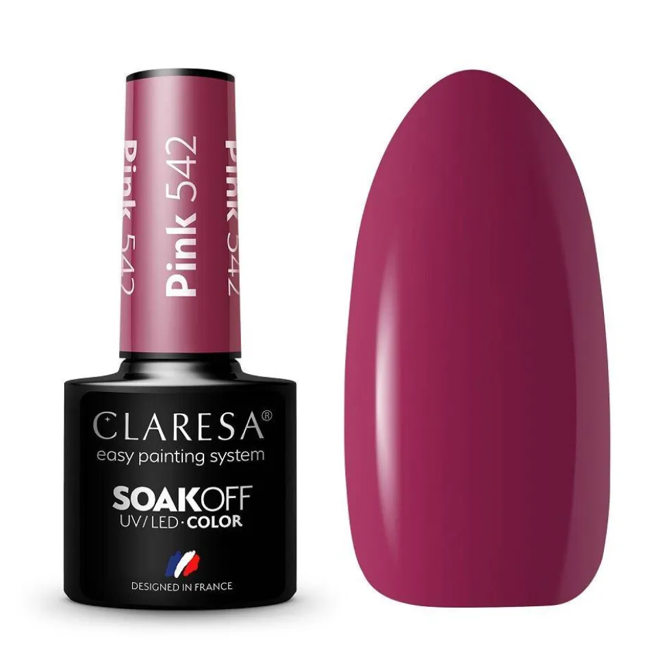 Claresa Color Soak Off UV/LED Pink lakier hybrydowy 542 5g