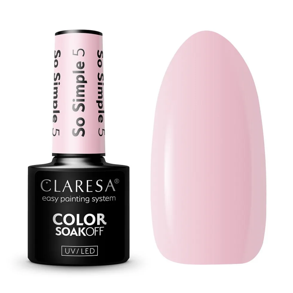 Claresa Color Soak Off UV/LED So Simple lakier hybrydowy 5 5g