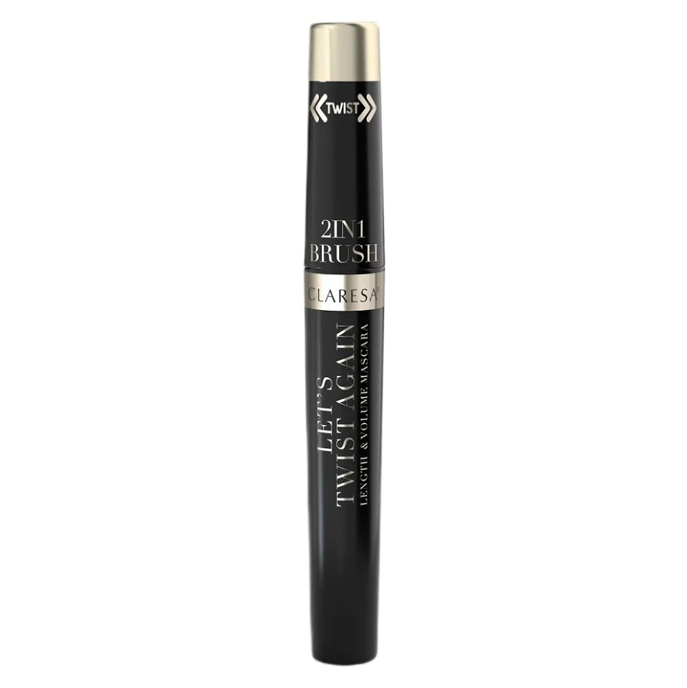 Claresa Let's Twist Again Length & Volume Mascara tusz do rzęs wydłużająco-pogrubiający Black 7g